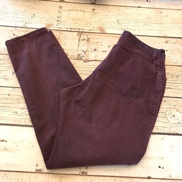 Vintage Wrangler Womens High Waisted Burgundy Plum “Mom” Jeans Size 16 (31/31) - Picture 16 of 16